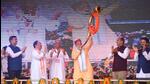 Prime Minister Narendra Modi blowing the bugle for the Himachal Pradesh elections at the BJP rally in Bilaspur after inaugurating the All India Institute of Medical Sciences (AIIMS). (Deepak Sansta/HT) Prime Minister Narendra Modi blowing the bugle for the Himachal Pradesh elections at the BJP rally in Bilaspur after inaugurating the All India Institute of Medical Sciences (AIIMS). (Deepak Sansta/HT)