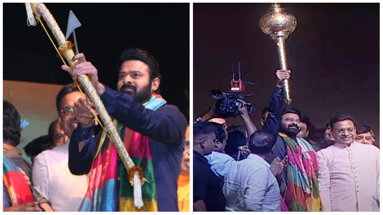 Days after Adipurush teaser, Prabhas performs Ravana dahan at Delhi Ramlila, fans call him 'spitting image of Lord Ram'