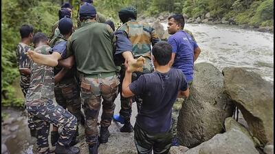 The rescue team evacuated the Army pilots to the nearest military hospital. (PTI)