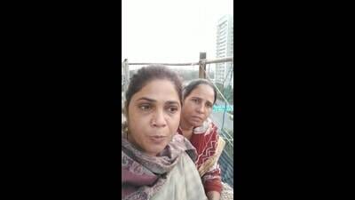 The teachers, Sippy Sharma and Veerpal Kaur, climbed the water tank after midnight, risking their lives, as the stairs were broken. (HT)