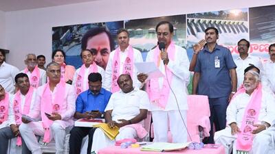Opposition parties in Telangana on Wednesday described the announcement made by Telangana chief minister K Chandrasekhar Rao (KCR) renaming his party – Telangana Rashtra Samithi as Bharat Rashtra Samithi, as an overambitious move and a misadventure. (HT) Opposition parties in Telangana on Wednesday described the announcement made by Telangana chief minister K Chandrasekhar Rao (KCR) renaming his party – Telangana Rashtra Samithi as Bharat Rashtra Samithi, as an overambitious move and a misadventure. (HT)