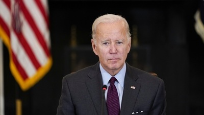 President Joe Biden listens during a meeting of the reproductive rights task force in the State Dining Room of the White House in Washington, Tuesday, Oct. 4, 2022. (AP Photo/Susan Walsh) (AP) President Joe Biden listens during a meeting of the reproductive rights task force in the State Dining Room of the White House in Washington, Tuesday, Oct. 4, 2022. (AP Photo/Susan Walsh) (AP)