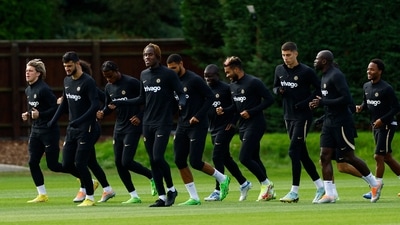 Chelsea players during training. (Action Images via Reuters)