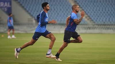 Captain Shikhar Dhawan and player Shubman Gill of the Indian cricket team in action during a practice session. The team is due to play the first match of the three match ODI series against South Africa here at the Atal Vihari Vajpayee Ekana cricket stadium in Lucknow (Deepak Gupta/ Hindustan Times) Captain Shikhar Dhawan and player Shubman Gill of the Indian cricket team in action during a practice session. The team is due to play the first match of the three match ODI series against South Africa here at the Atal Vihari Vajpayee Ekana cricket stadium in Lucknow (Deepak Gupta/ Hindustan Times)