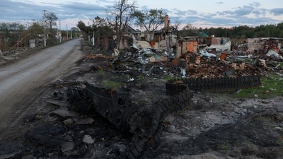 Russia-Ukraine War: Destroyed Yackivka village in Kharkiv region amid the Russian invasion of Ukraine. (AFP)