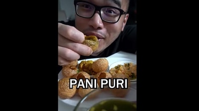 Vietnamese food blogger tried pani puri. (Instagram/@qqquang) Vietnamese food blogger tried pani puri. (Instagram/@qqquang)