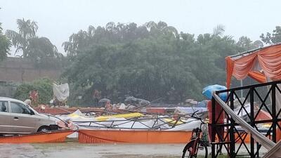 There were over 50 people inside the Durga Puja pandal in Lucknow when it fell. (Sourced)