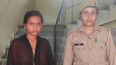 The woman in police custody on Wednesday. (SOURCED)