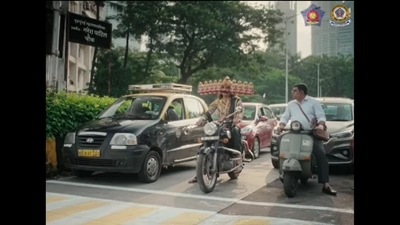 Mumbai Police shared a creative Ravana-related video to assert the importance of wearing a helmet. (Instagram/@mumbaipolice) Mumbai Police shared a creative Ravana-related video to assert the importance of wearing a helmet. (Instagram/@mumbaipolice)