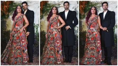 Richa Chadha and Ali Fazal stun in experimental looks at their reception. (HT Photo/Varinder Chawla) Richa Chadha and Ali Fazal stun in experimental looks at their reception. (HT Photo/Varinder Chawla)