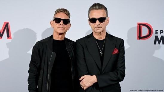 Depeche Mode's Martin Gore and Dave Gahan discussed their upcoming plans during a special event in Berlin(Britta Pedersen/dpa/picture alliance )