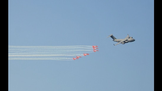 Senior UT officials said all 35,000 slots each for the rehearsal air show on October 6 and final event on October 8 were booked. (HT)