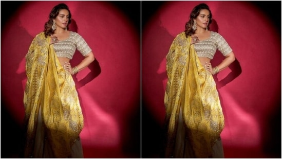 Huma looked gorgeous as ever in a bright festive lehenga. “Happy Dussehra! Happy Saraswati Pooja … May the Goddess protect you and shower you with wisdom and prosperity,” she wrote.(Instagram/@iamhumaq)