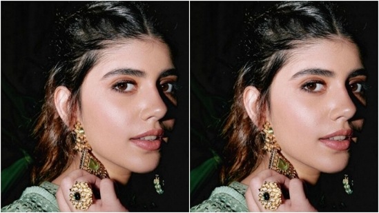 Sanjana played muse to fashion designer Archana Jaju and picked a pastel green ethnic ensemble for the event.(Instagram/@sanjanasanghi96)