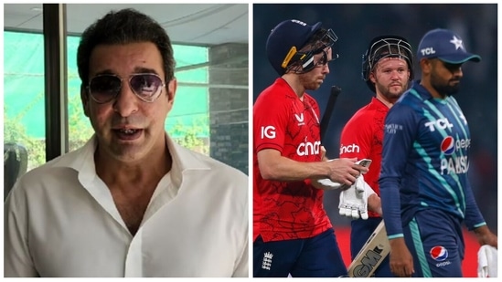 Wasim Akram lashed out at Babar Azam & Co. after England outclassed Pakistan in the series decider(AP / Wasim Akram Instagram ) Wasim Akram lashed out at Babar Azam & Co. after England outclassed Pakistan in the series decider(AP / Wasim Akram Instagram )