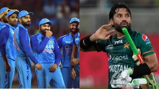 Indian team; Pakistan's Mohammad Rizwan Indian team; Pakistan's Mohammad Rizwan