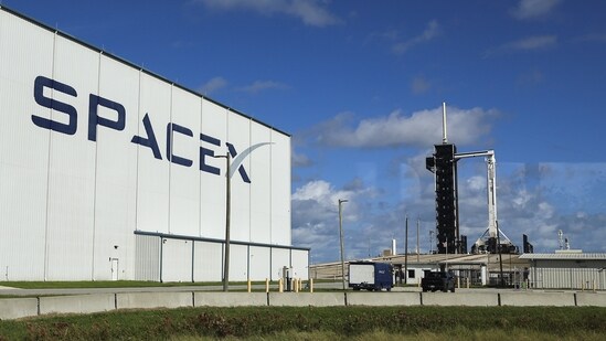 SpaceX's Falcon 9 rocket with the Dragon spacecraft atop is seen.(AFP)