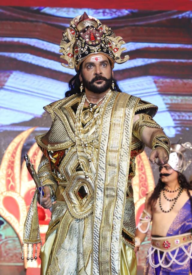 Shahbaz Khan in the role of Ravan during Ayodhya Ki Ram Leela. Shahbaz Khan in the role of Ravan during Ayodhya Ki Ram Leela.