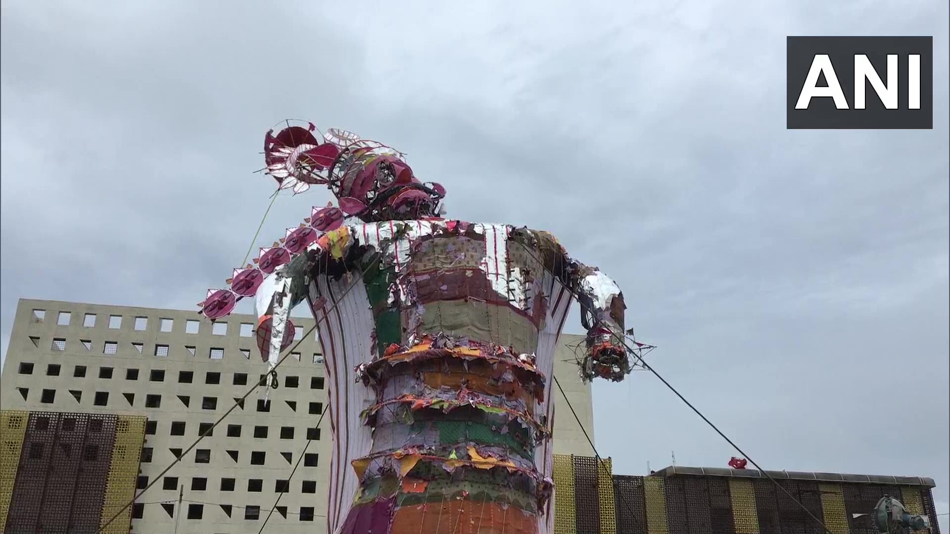 Ravan Dahan celebrations spoiled in Kanpur, Uttar Pradesh (ANI) Ravan Dahan celebrations spoiled in Kanpur, Uttar Pradesh (ANI)