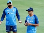 Rohit Sharma (L) and Rahul Dravid(ANI) Rohit Sharma (L) and Rahul Dravid(ANI)