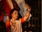 Rani Mukerji, Kajol and Tanishaa Mukerji's sindoor khela diaries. All pics(HT Photos/Varinder Chawla) Rani Mukerji, Kajol and Tanishaa Mukerji's sindoor khela diaries. All pics(HT Photos/Varinder Chawla)