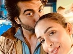 Arjun Kapoor and Malaika Arora at at Stamford Bridge stadium in London. Arjun Kapoor and Malaika Arora at at Stamford Bridge stadium in London.