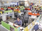 The survey further noted that weak external demand weighed on overall sales, with international orders declining further in September.(Bloomberg) The survey further noted that weak external demand weighed on overall sales, with international orders declining further in September.(Bloomberg)