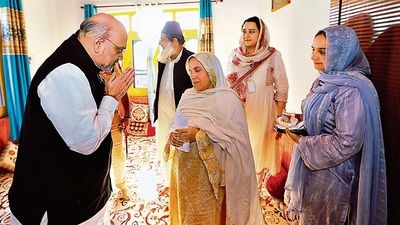 Amit Shah also met his family members and assured them that they would be provided all the possible support and assistance. (ANI) Amit Shah also met his family members and assured them that they would be provided all the possible support and assistance. (ANI)