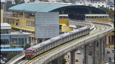 With 13 stations, Baiyyappanahalli-Whitefield stretch will connect the city’s IT corridor in its eastern parts. Bangalore Metro expects an additional passenger count of 250,000 to 300,000 once the Baiyappanahalli–Whitefield Purple Line opens to the public. (PTI) With 13 stations, Baiyyappanahalli-Whitefield stretch will connect the city’s IT corridor in its eastern parts. Bangalore Metro expects an additional passenger count of 250,000 to 300,000 once the Baiyappanahalli–Whitefield Purple Line opens to the public. (PTI)