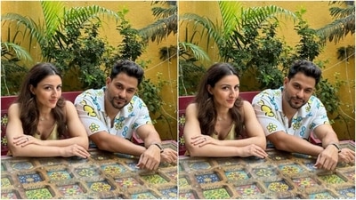 Soha looked pretty in her birthday attire, while Kunal’s white shirt with quirky floral patterns is meant to be bookmarked for fun outings. (Instagram/@sakpataudi)