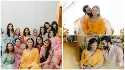 Mom-to-be Alia Bhatt and Ranir Kapoor celebrated their first Navratri after marriage. The Kapoor's and Bhatt's reunited under one roof to celebrate the occasion with love, laughter and endless conversations. Recently, the Gangubai actor shared glimpse from their Navratri celebrations on her Instagram handle. (Instagram/@aliaabhatt) Mom-to-be Alia Bhatt and Ranir Kapoor celebrated their first Navratri after marriage. The Kapoor's and Bhatt's reunited under one roof to celebrate the occasion with love, laughter and endless conversations. Recently, the Gangubai actor shared glimpse from their Navratri celebrations on her Instagram handle. (Instagram/@aliaabhatt)