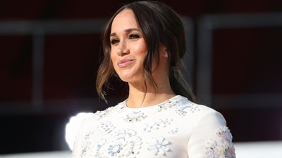 Meghan Markle appears onstage at the 2021 Global Citizen Live concert at Central Park in New York in 2021. (Reuters)