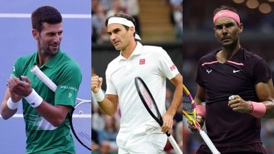 Novak Djokovic; Roger Federer; Rafael Nadal Novak Djokovic; Roger Federer; Rafael Nadal