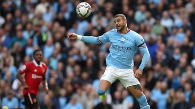 Manchester City's Kyle Walker in action&nbsp; (REUTERS)