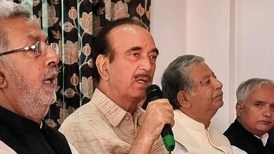 Democratic Azad Party (DAP) chairperson Ghulam Nabi Azad has formed various teams for submitting proposals for constituting zonal and district committees of the party ahead of the assembly polls in Jammu and Kashmir. (PTI file)