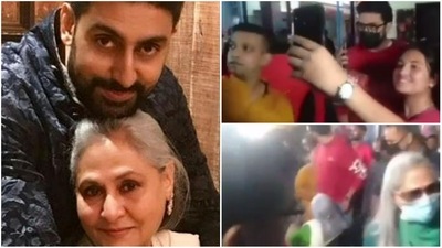 Jaya Bachchan lashed out at fans during her and Abhishek Bachchan's visit to a temple. Jaya Bachchan lashed out at fans during her and Abhishek Bachchan's visit to a temple.