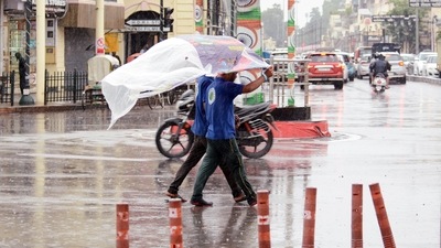 A low-pressure area was over west-central Bay of Bengal and neighbouring areas. (ANI)
