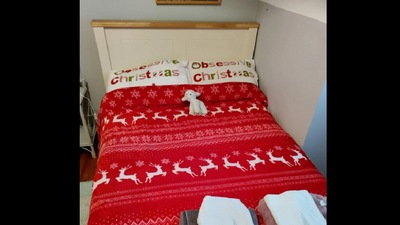 The room was decorated in Christmas spirit. (Reddit/@MajorasMask89) The room was decorated in Christmas spirit. (Reddit/@MajorasMask89)