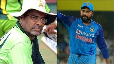 Waqar Younis; Rohit Sharma (File/AP) Waqar Younis; Rohit Sharma (File/AP)