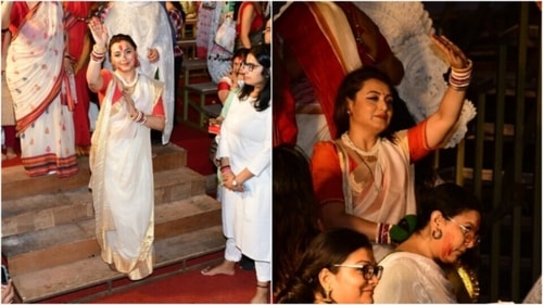 Rani posed for the cameras. (HT Photos/Varinder Chawla)