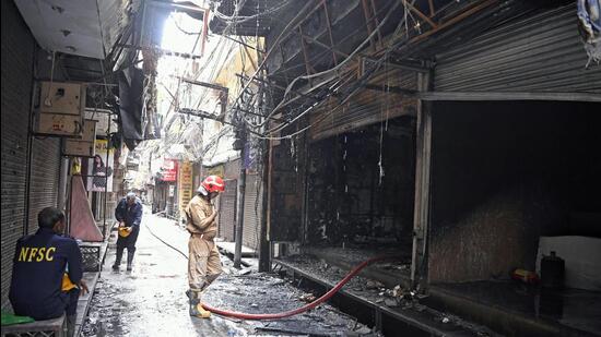 Charred Body Found Day After Fire Breaks Out At Delhis Gandhi Nagar Market Latest News Delhi 