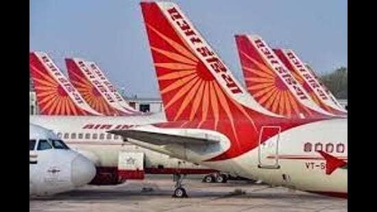 During the checking of records of Civil Aviation, Punjab, it was seen that an amount of <span class='webrupee'>₹</span>3.45 crore was paid to Air India as 20% share of the state on account of VGF. (HT file photo)