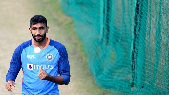 India's Jasprit Bumrah prepares to bowl in nets