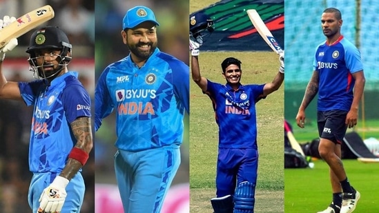 KL Rahul; Rohit Sharma; Shubman Gill; Shikhar Dhawan KL Rahul; Rohit Sharma; Shubman Gill; Shikhar Dhawan