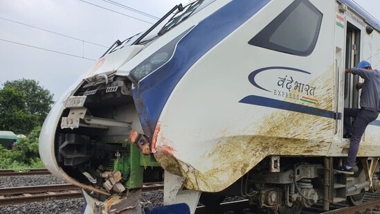 According to a railway official, the incident took place around 11.15am and four buffaloes were killed in the accident.