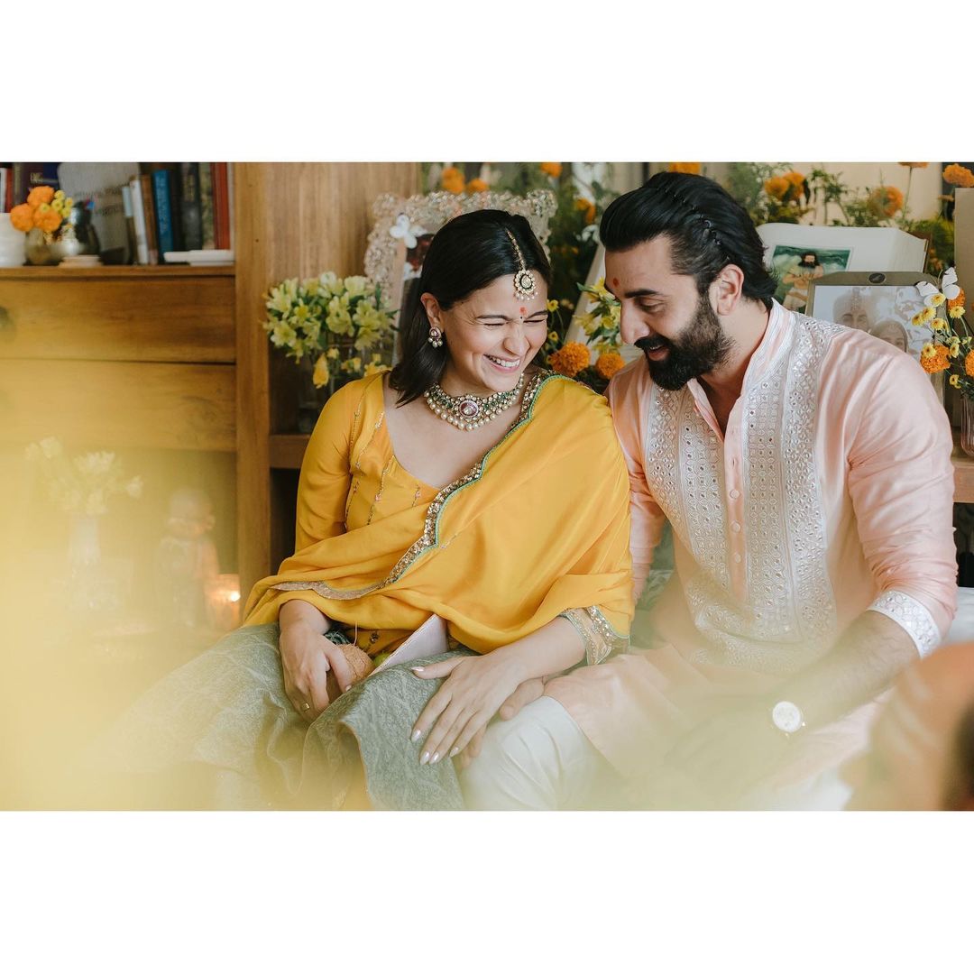 Alia Bhatt and Ranbir Kapoor at the actor's baby shower earlier in October. Alia Bhatt and Ranbir Kapoor at the actor's baby shower earlier in October.
