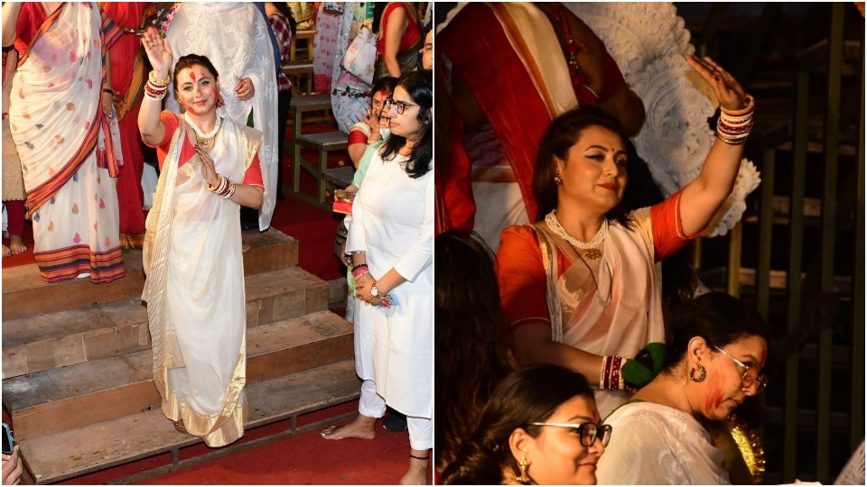 Rani posed for the cameras.(HT Photos/Varinder Chawla)
