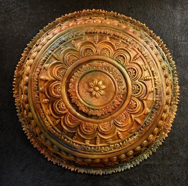 The artist has found herself particularly fascinated by mandalas. The artist has found herself particularly fascinated by mandalas.