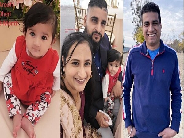 Four people including 36-year-old Jasdeep Singh, 27-year-old Jasleen Kaur, their eight-month-old child Aroohi Dheri along with 39-year-old Amandeep Singh, were abducted from Merced County in California, on Tuesday. (ANI Photo/Merced County Sheriff's Office) Four people including 36-year-old Jasdeep Singh, 27-year-old Jasleen Kaur, their eight-month-old child Aroohi Dheri along with 39-year-old Amandeep Singh, were abducted from Merced County in California, on Tuesday. (ANI Photo/Merced County Sheriff's Office)