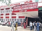 The woman was battling for her life at Ranchi’s Rajendra Institute of Medical Sciences. (HT PHOTO)